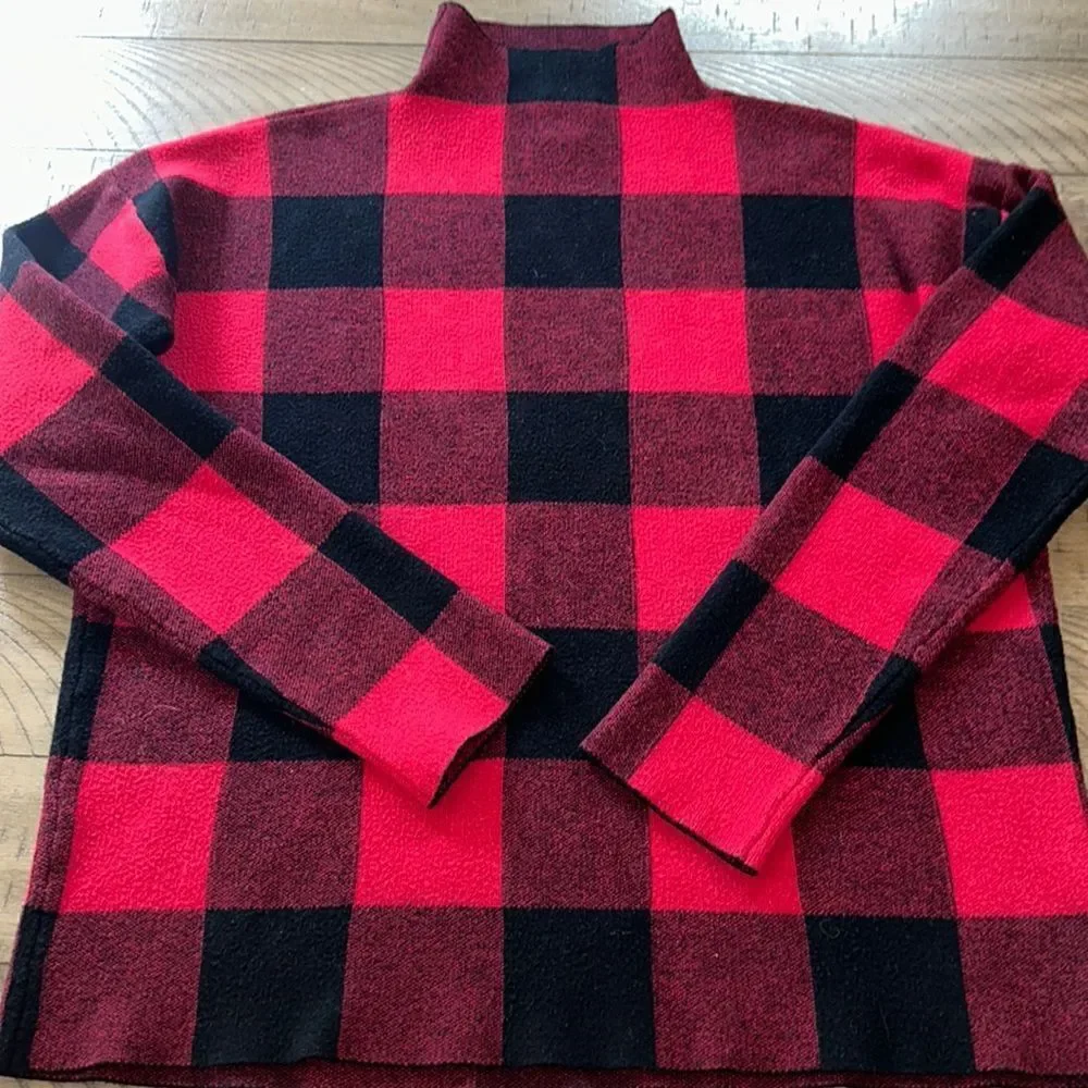 🌴 Tommy Bahama 🇧🇸 Mock 🐢Neck Sweater Buffalo🦬 Scotland🏴󠁧󠁢󠁳󠁣󠁴󠁿 Plaid